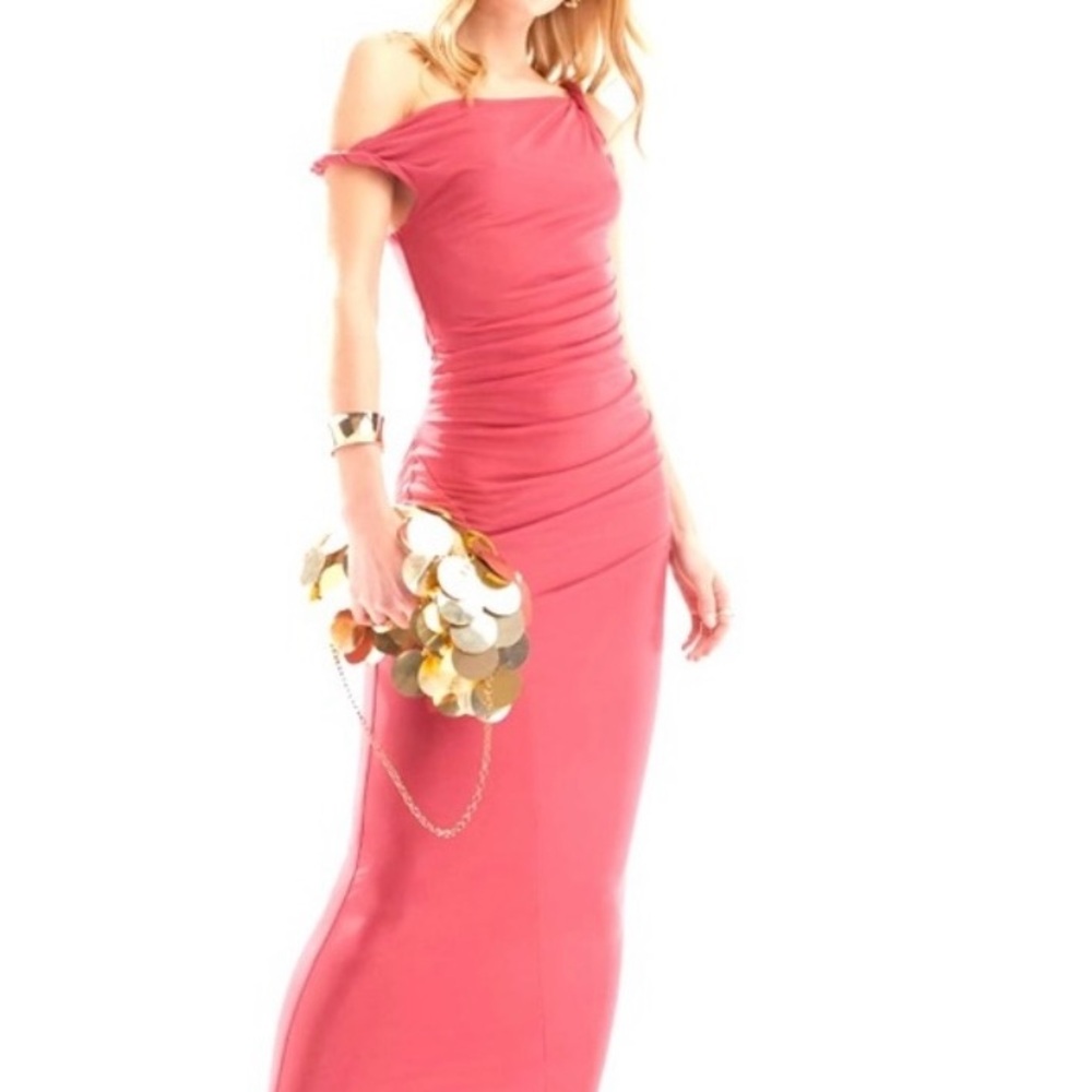 ASOS Pink One-Shoulder Midi Dress – Size 4 (Tall)